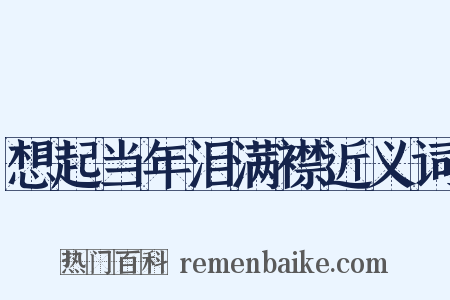 想起当年泪满襟近义词是什么意思的图片